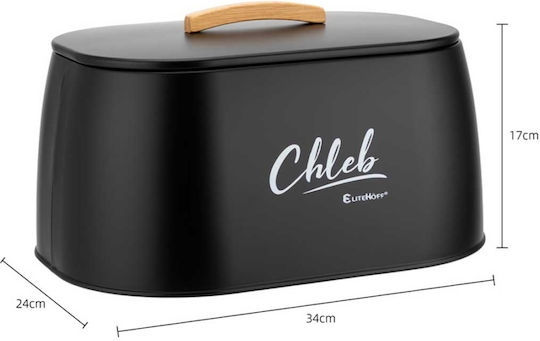 Elitehoff Cutie Pâine cu Capac Inox Gri 34x24x17cm