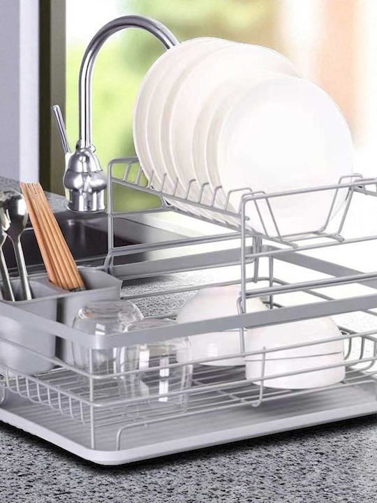 Elitehoff Στραγγιστήρι Νεροχύτη Μεταλλικό Γκρι 43x32.5x27.5cm