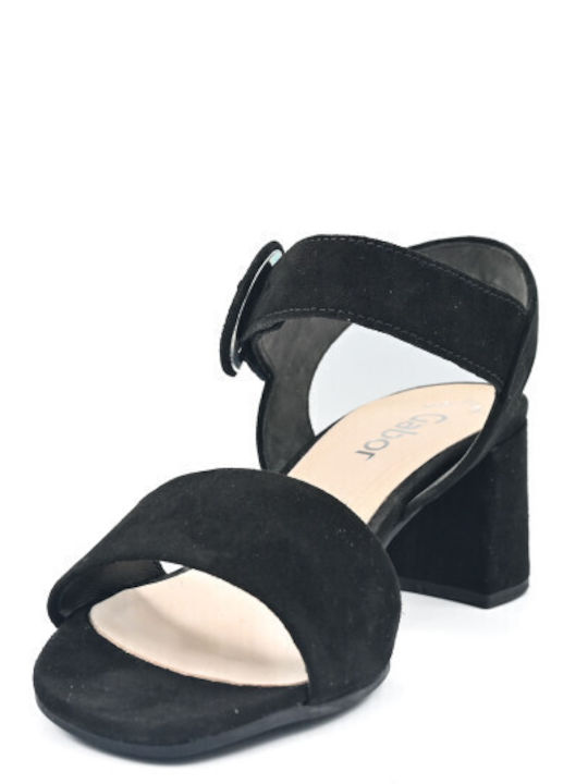 Suede Anatomic Black Sandals