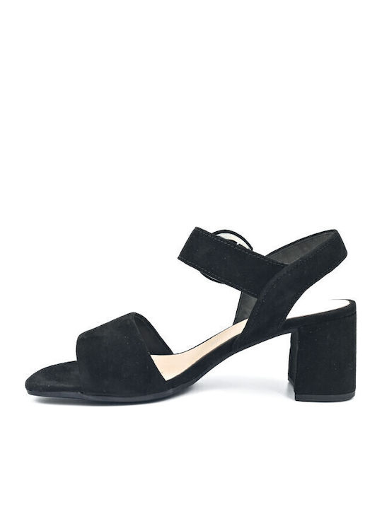 Suede Anatomic Black Sandals