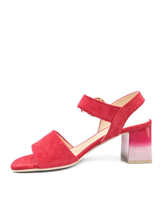 Suede Anatomic Red Sandals