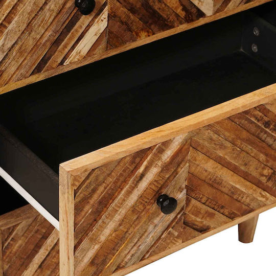Μπουφές από Μασίφ Ξύλο με Συρτάρια Καφέ 60x33.5x75cm