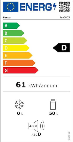 Teesa Φορητό Ψυγείο 50lt 100-240V / 12V / 24V Μαύρο