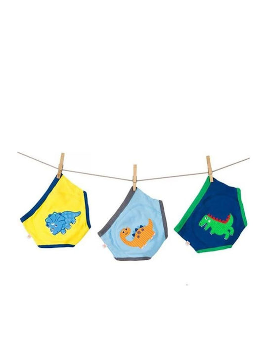 Zoocchini Jurassic Pals Set Pentru Copii cu Chiloți Multicolori