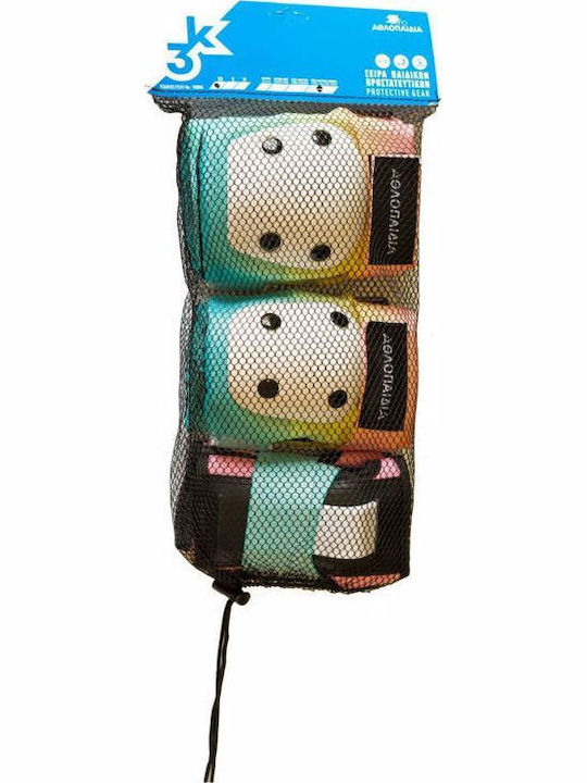 Athlopaidia Kids Protective Gear Set for Rollers Pink