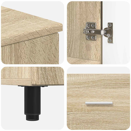 vidaXL Πάγκος με Νιπτήρα Μ60xΒ35xΥ60cm Δρυς Sonoma