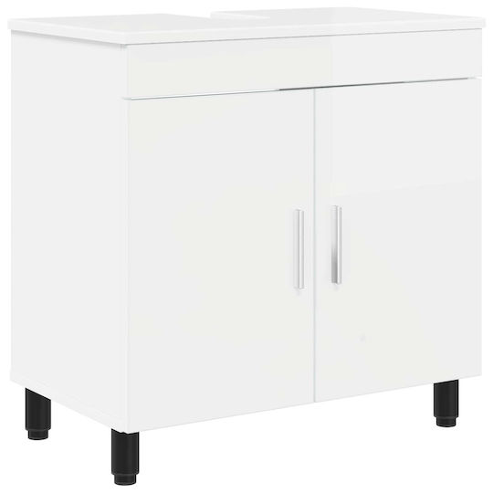 vidaXL Unitate De Mobilier Pentru Baie Fără Chiuvetă L60xA35xÎ60cm Albă