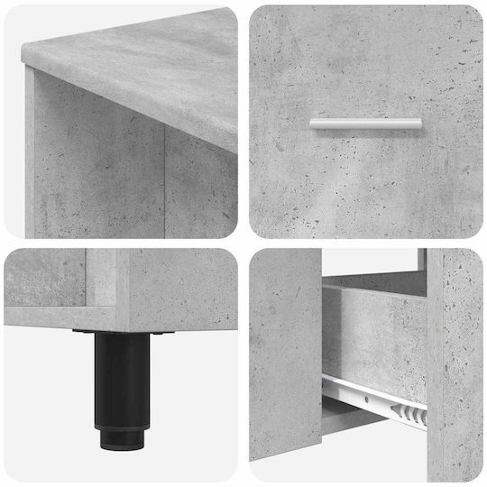 vidaXL Πάγκος χωρίς Νιπτήρα Μ80xΒ35xΥ60cm Γκρι Σκυροδέματος