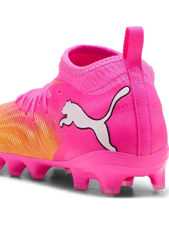 Future 9 Match FG/AG Kids Soccer Cleats and Shoes with Molded Outsole Fuchsia