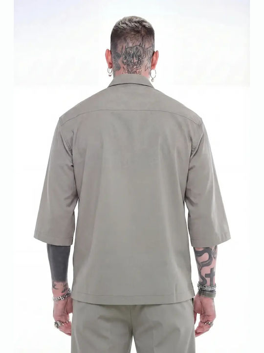 Short Sleeve Shirt in Wide Line Fango