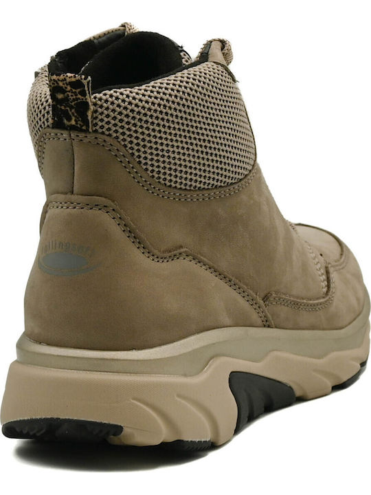 Leather Women's Gray Ankle Boots