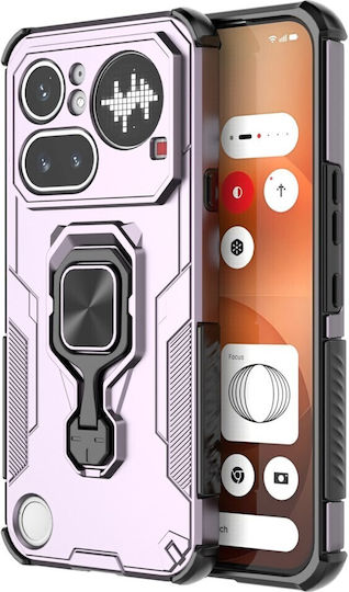 Magnetischer Umschlag Rückseite Kunststoff Lila (Nichts Phone (4a) Pro)