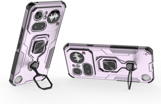 Magnetischer Umschlag Rückseite Kunststoff Lila (Nichts Phone (4a) Pro)