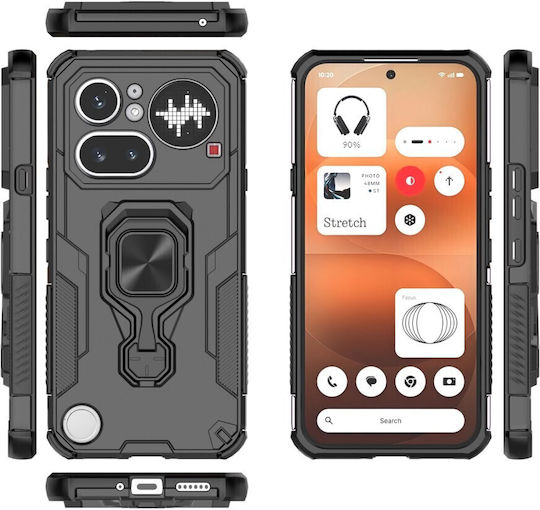 Magnetische Rückseitenhülle Kunststoff Schwarz Für Nichts Phone (4a) Pro