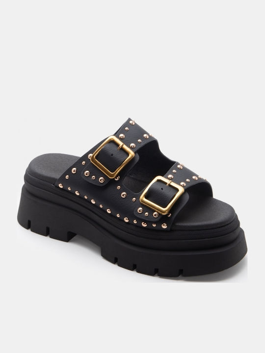 Women's Flat Sandals Flatforms Black