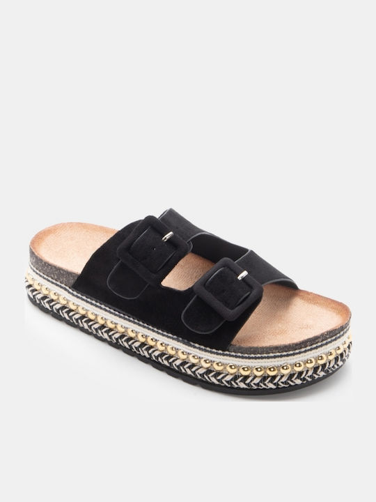 Дамски Сандали Flatforms Черни