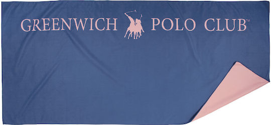 Greenwich Polo Club Πετσέτα Microfiber Σώματος 280gr/m² Διπλής Όψεως Μπλε 170x80εκ.