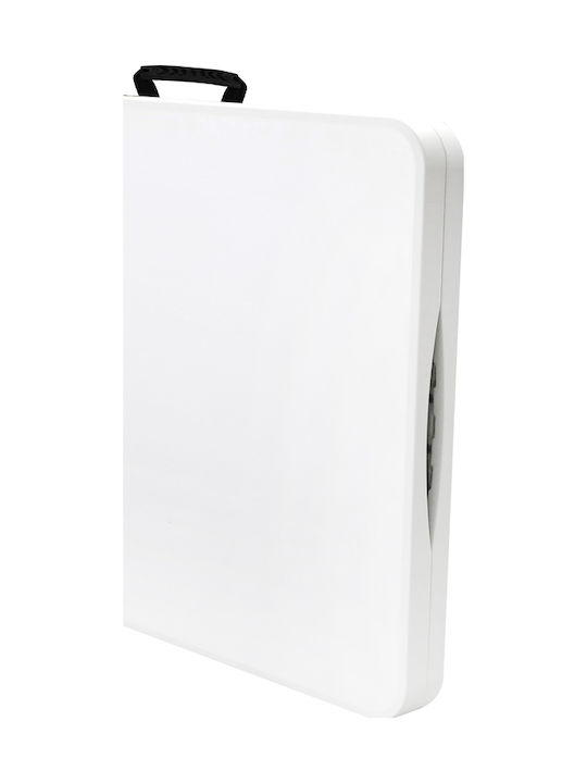Masă Catering Pentru Exterior Pliabilă Din Polipropilenă Cu Ramă Metalică Albă 122x61x60 cm