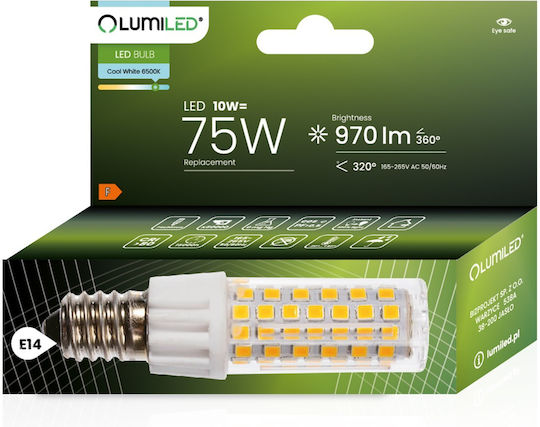 Lumiled LED Bulb 10W For E14 Socket And T25 Shape Cool White 970 Lumen