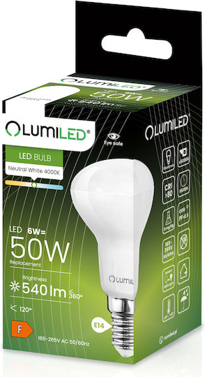 Lumiled LED Glühbirne 6W für E14 Fassung und Form R50 Naturweiß 540 Lumen