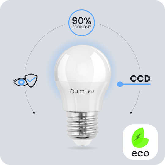 Lumiled LED Glühbirne 5W für E27 Fassung und Form P45 Warmes Weiß 470 Lumen