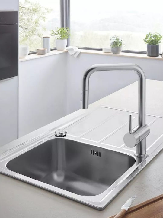 Grohe Minta Counter with Pull-Out Spray Silver Grohe Minta Counter with Pull-Out Spray Silver