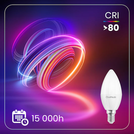 Lumiled LED Glühbirnen 5W für E14 Fassung und B35 Form Kühles Weiß 470lm 6 Stück