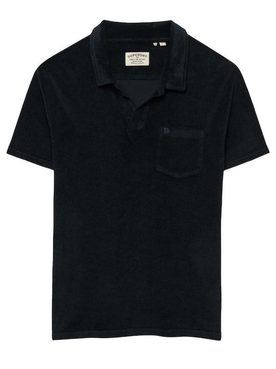 D4 Stud Polo Herrenbluse Marineblaue