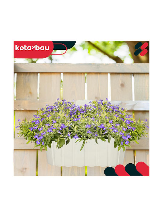 Kotarbau Kunststoff Blumentopf Rustikal Weiß