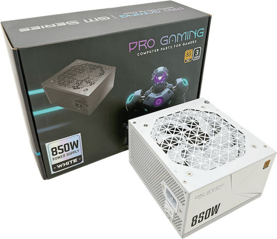 ProGaming 850W Бял Компютърно захранване Пълен модул 80 Plus Gold (PGPSU850G3)