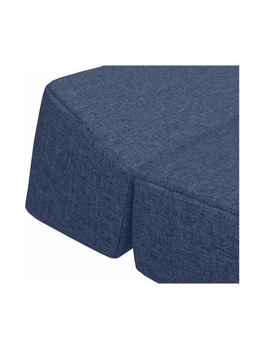 Two-Seater Couch Bed Blue 120x60x49cm