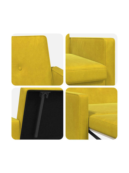 Doppelsitzer Sofa Bett Gelb 154x94.5x80.5cm