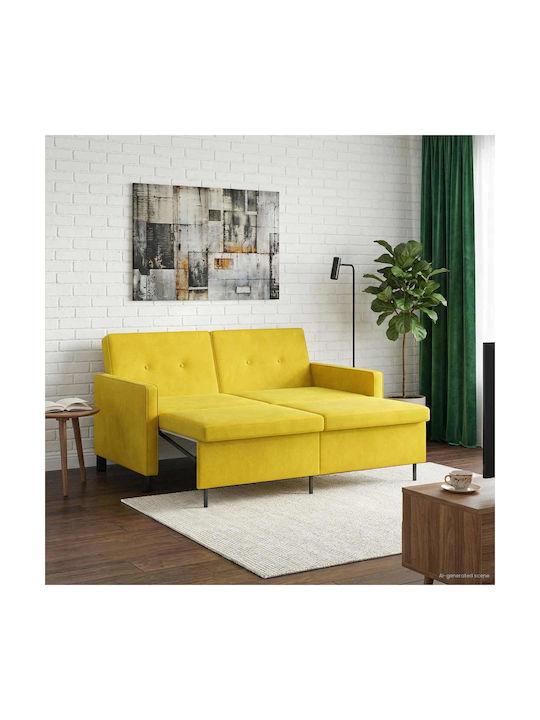 Doppelsitzer Sofa Bett Gelb 154x94.5x80.5cm
