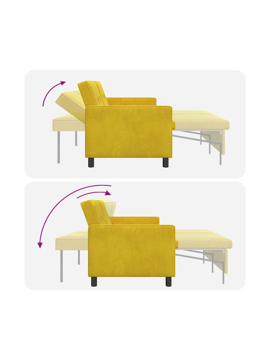 Doppelsitzer Sofa Bett Gelb 154x94.5x80.5cm