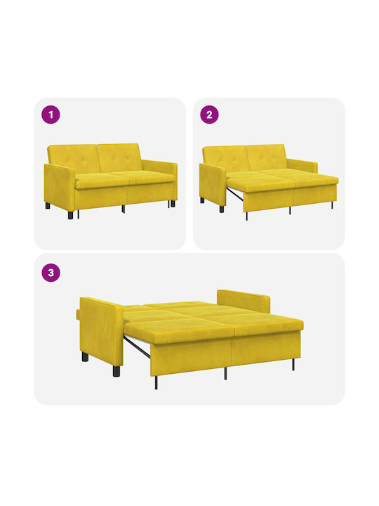 Doppelsitzer Sofa Bett Gelb 154x94.5x80.5cm