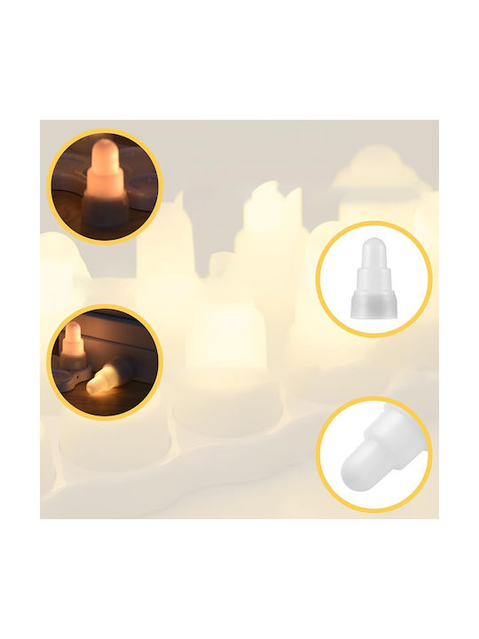 Lămpi Decorative Pentru Masă LED RGB Lumânare 12 Buc