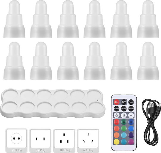 Decorative Table Lamp LED RGB Wax Polish 12pcs