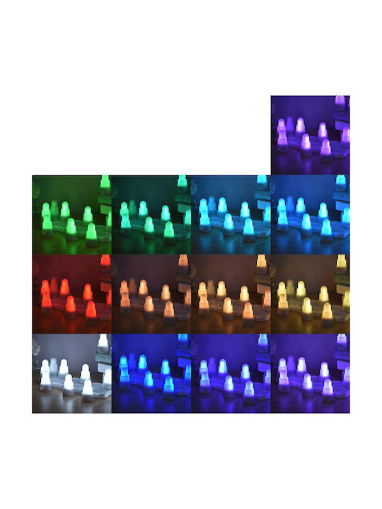 Lămpi Decorative Pentru Masă LED RGB Lumânare 12 Buc