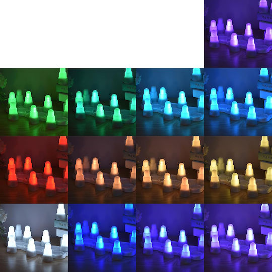 Decorative Table Lamp LED RGB Wax Polish 12pcs
