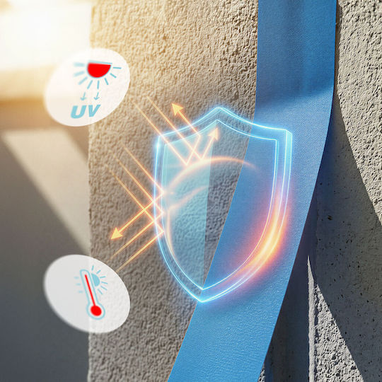 Bandă Adezivă De Hârtie Albastră Pentru Vopsit 50 M X 36 Mm Rezistentă La UV 14 Zile Interior Exterior