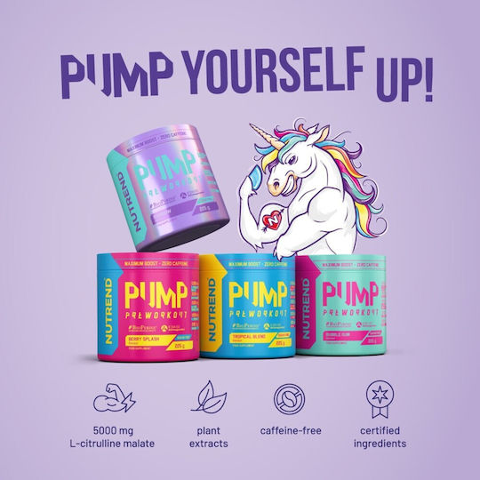 Nutrend Pump Supplement Pre Workout 225g Rainbow
