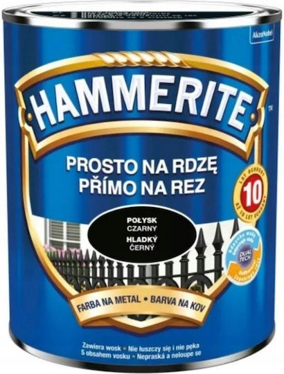 Metal Paint Direct To Rust Black Gloss 0.7 L
