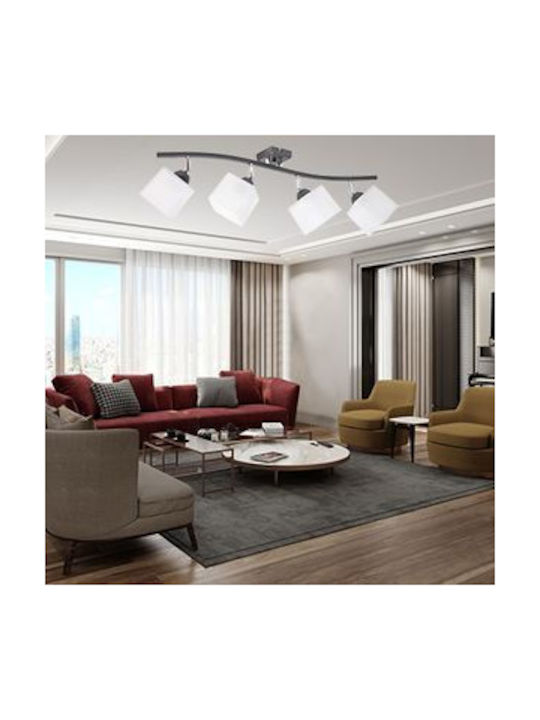 Light Home Σποτ με 4 Φώτα σε Λευκό Χρώμα