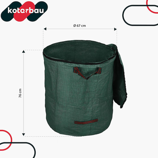 Kotarbau Garden Basket Leaves Grass Round Foldable Zip Closure 272 L Set 5 Pcs