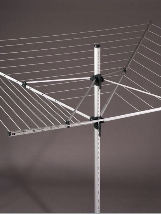 Rorets Folding Floor Clothes Drying Rack Aluminum for Garden with Hanging Length 2m