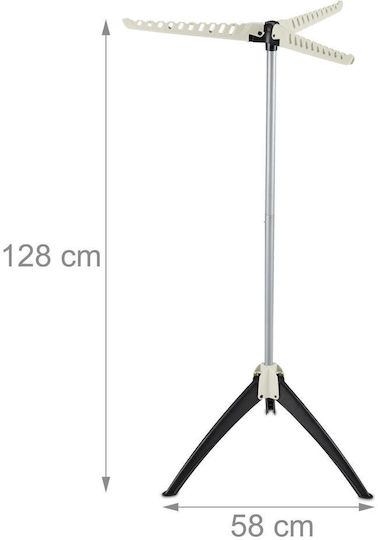 Relaxdays Uscătoare Rufe Pliere Pardoseală Din Plastic 128x66cm