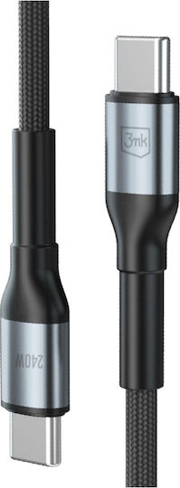 3MK USB 2.0 Cable USB-C Male - USB-C 240W PD Black 1m