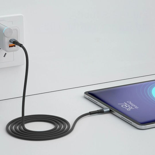 3MK Hyper USB 2.0 Кабел USB-C Мъжки - USB-C 100W Захранване (PD) Черен 1м
