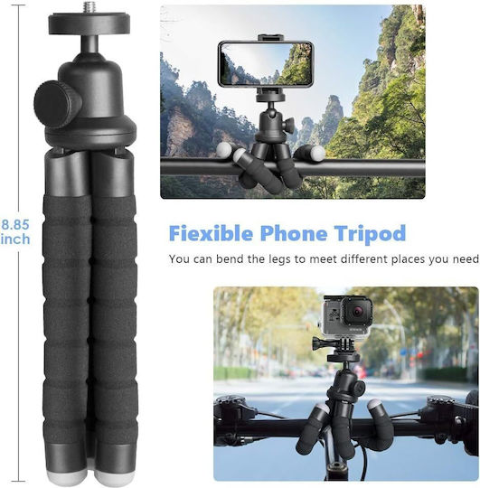 Ubeesize Stativ - Mini Fernbedienung Kompakt Stabil Flexibel 360° Rotation 25,4 cm Für Smartphones Kameras Gopro