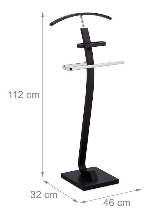 Relaxdays Kremastră de Podea din Metal Argintiu 112x32cm